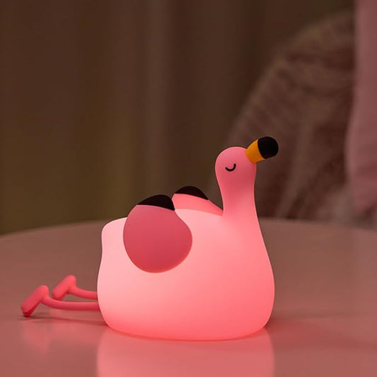 DREAMING MY DREAM Flamingo Night Light,Dimmable Silicone Animal Nursery Night Light,Pink Flamingo Lamp Decor for Kids Room Bedroom,Birthday Christmas Unique Gift for Kids boy Girls
