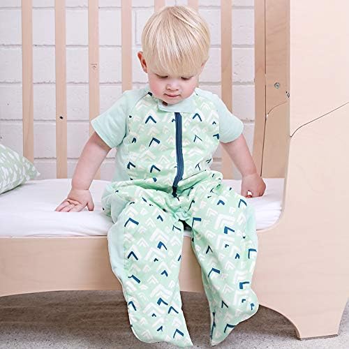 ergoPouch Sleep Suit Bag 1.0 TOG – Baby Sleep Sack & Wearable Blanket, 2-in-1 Convertible Sack to Suit with Legs for Safe Movement, Regulates Temperature Overnight, Unisex (2-12 Months, Mountains)