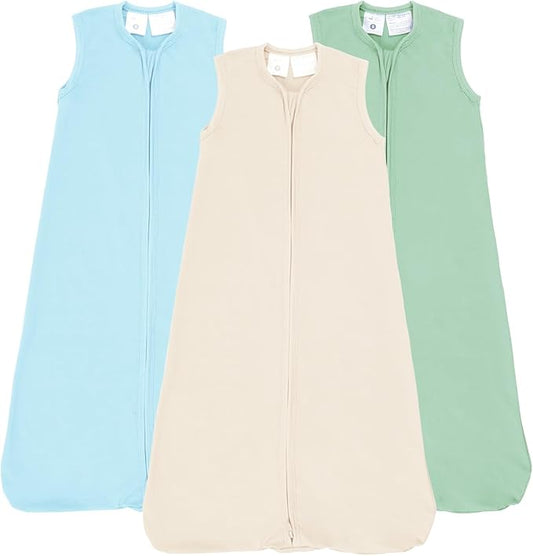Baby Sleep Sack Wearable Blanket Baby Sleeping Bag, 0.5 TOG Toddler Sleeping Sack 0-3-6-12-24 Months,3 Pack