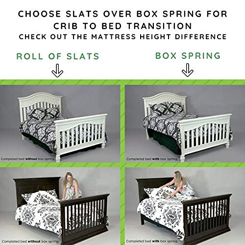 Full-Size Conversion Kit Bed Rails for Bassett Baby Convertible Cribs - Solid Wood Rail - Toddler and Adult Bed Rail for Full-Size Beds - Essential Nursery & Baby Furniture (Taupe)