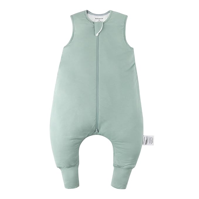 Rayon Made from Bamboo Toddler Sleep Sack with Feet 6-12 Months 1.0 Tog Ultra Soft Toddler Sleeping Sack Baby Sleep Bag Walker Quilted Wearable Blanket with Legs 2-Way Zipper Lightweight