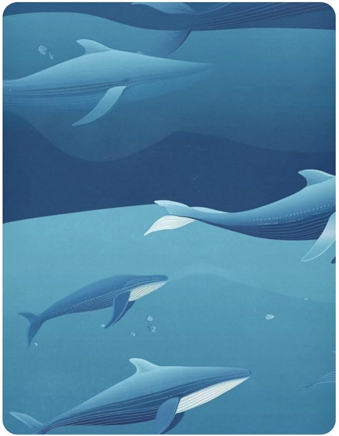 Blue Whales 01 Crib Sheets Standard Crib Toddler Mattresses Cover Fitted Baby Bed Sheet Breathable Crib Mattress Sheet for Girls Boys 39''x27''x9''