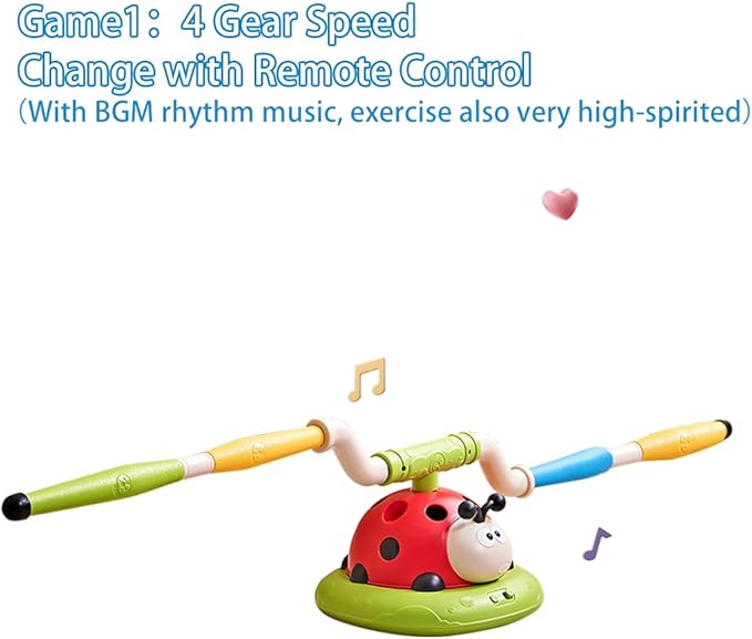 Powza 3 in 1 Musical Jump, Toss Ring Game and Stomping Launch Rocket Launcher for Kids Outdoor Toys with Remote Control, Indoor Outside Toy for Kids Ages 4-8 Toys for Ages 5-7 8-13 Birthday Gifts