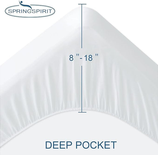 2 Pack Queen Mattress Protector Waterproof Mattress Topper Pad Cover Fitted Sheets up -18'' Premium Terry Absorbent & Skin Friendly Machine Wash Highly Protection Mattress Protector Queen Size