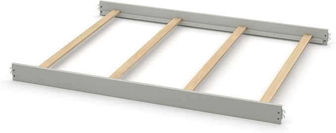 Full-Size Conversion Kit Bed Rails for Evolur Cribs - Solid Wood Crib Convertible Kit to Kids Bed - Transitional Style Rails & Easy-to-Install Child Essentials for Safety (Pebble Grey)