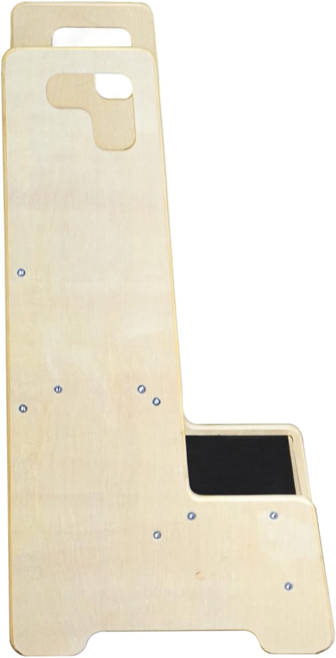 RRI Goods 2 Step Up Stool for Toddlers and Kids with Support Handles and Non Slip, Montessori Wooden Reach Up Safety Steps for Bathroom, Kitchen