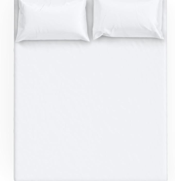 MakeMake Organics Organic Queen Fitted Sheet Set GOTS Certified Organic Cotton Fitted Sheet with 2 Pillowcase Ultra Soft Non Toxic Breathable Hypoallergenic Colorful Neutral (Queen, Solid Ivory)