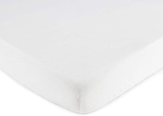 SheetWorld Fitted Baby Bassinet Sheet fits AMKE Baby Bassinet 20 x 31, 100% Cotton Jersey, Hypoallergenic, Butter Soft, Organic White, Made in USA