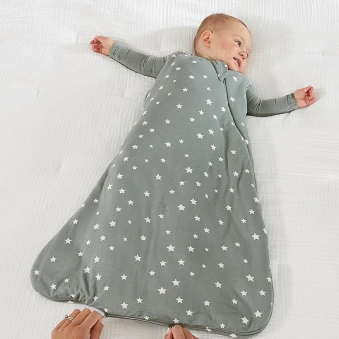 GUNAMUNA Unisex Baby Wearable Blanket, Sleep Sack Sleeping Bag for Infants Toddlers, Easy Changing Diaper Zipper, 1.0 TOG, Shine, 9-18 Months