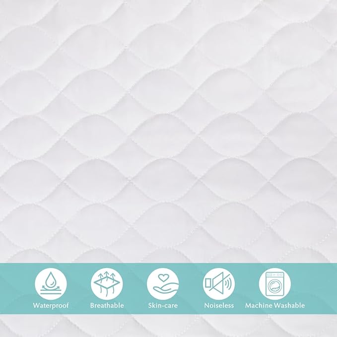 American Baby Company Waterproof Fitted Pack and Play Mattress Protector 39" x 27" - Quilted, Noiseless, Ultra-Soft & Breathable Playpen and Pack n Play Mattress Cover