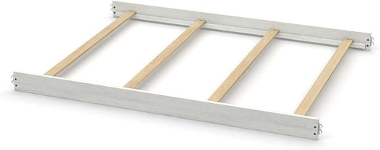 Full-Size Conversion Kit Bed Rails for Evolur Cribs - Solid Wood Crib Convertible Kit to Kids Bed - Transitional Style Rails & Easy-to-Install Child Essentials for Safety (Brushed White)