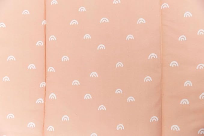 Beddy's Rainbow Theme Durable Zipper Bedding for Kids, Bed in a Bag, Peach Sheets & Comforter, Includes Pillowcase & Pillow Sham Easy to Make & Wash