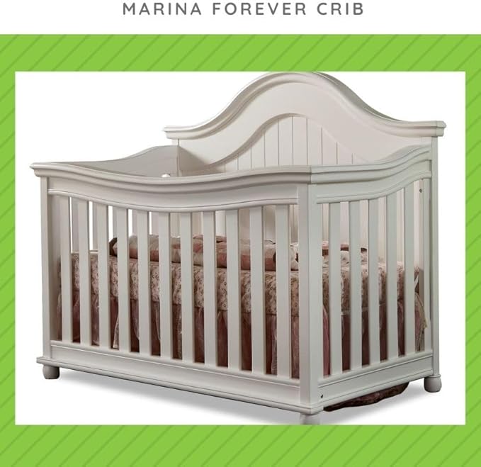Full-Size Conversion Kit Bed Rails #1216 for Pali Convertible Cribs - Solid Wood Rail - Toddler and Adult Bed Rail for Full-Size Beds - Essential Nursery & Baby Furniture (White)