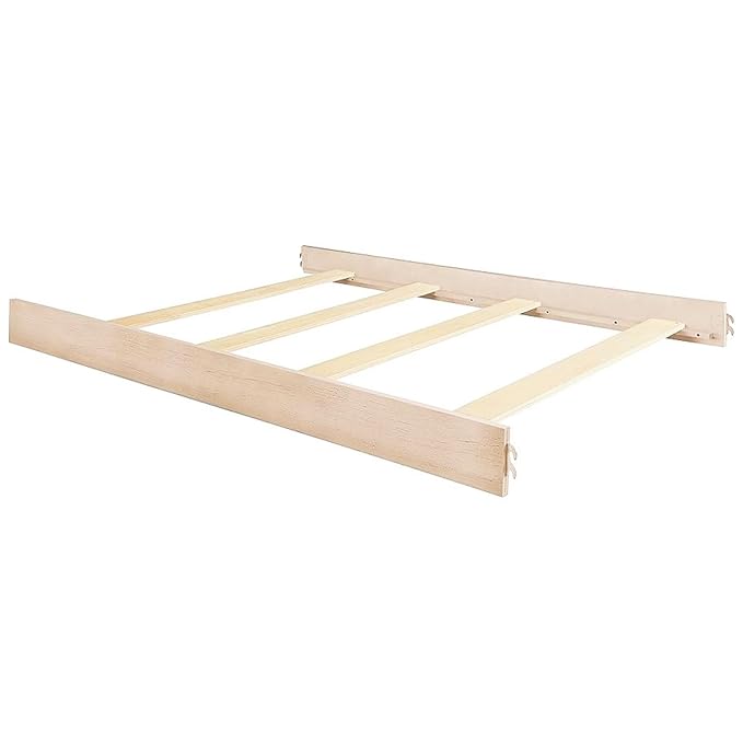 Full-Size Conversion Kit Bed Rails for Baby Appleseed and Eco-Chic Convertible Cribs - Solid Wood Rail - Toddler and Adult Bed Rail for Full-Size Beds - Nursery and Baby Furniture (Almond, Option 2)