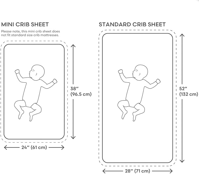 mushie Extra Soft Muslin Fitted MINI Crib Sheet | 24"x 38" (Rainbows)