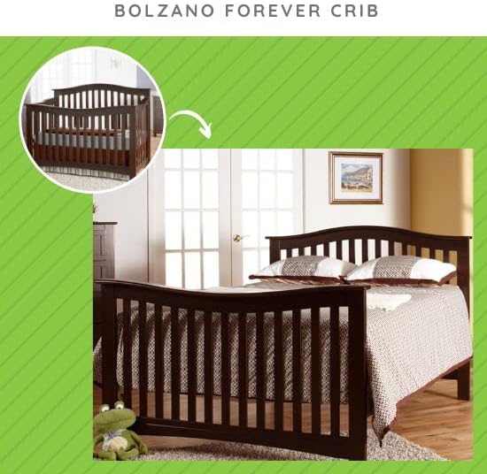 Full-Size Conversion Kit Bed Rails #1216 for Pali Convertible Cribs - Solid Wood Rail - Toddler and Adult Bed Rail for Full-Size Beds - Essential Nursery & Baby Furniture (Mocachinno)