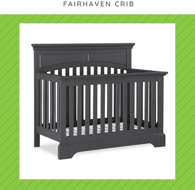 CC KITS Full-Size Conversion Kit Bed Rails Compatible with Bertini Baby Cribs (Slate Grey - Fairhaven)