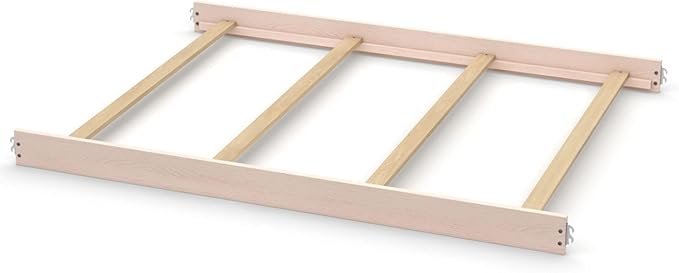 Full-Size Conversion Kit Bed Rails for Evolur Cribs - Solid Wood Crib Convertible Kit to Kids Bed - Transitional Style Rails & Easy-to-Install Child Essentials for Safety (Pink Satin)