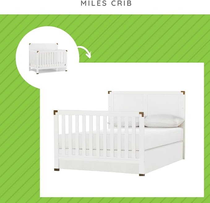 CC KITS Full-Size Conversion Kit Bed Rails for Baby Relax Cribs by Dorel Living (White, Option 1)