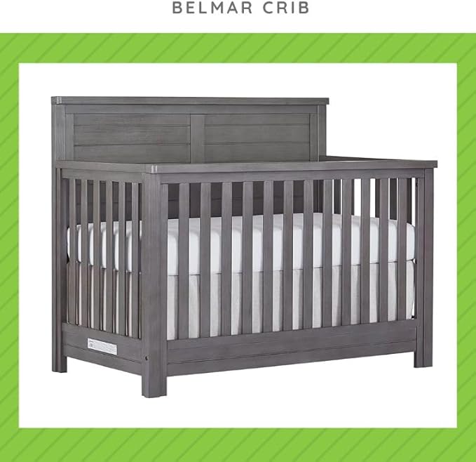 Toddler Bed Safety Guard Rail for Evolur Baby Convertible Cribs - Solid Wood Rail for Convertible Crib to Toddler Bed Conversion - Safety Bed Rail for Children (Rustic Grey, Model 846)