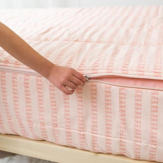 Beddy's Pink Ballerina Girls Durable Zipper Bedding for Kids, Bed in a Bag, Pink Ballet Sheets and Comforter, Easy to Make and Wash, Includes Pillowcase & Pillow Sham, Super Soft All Season