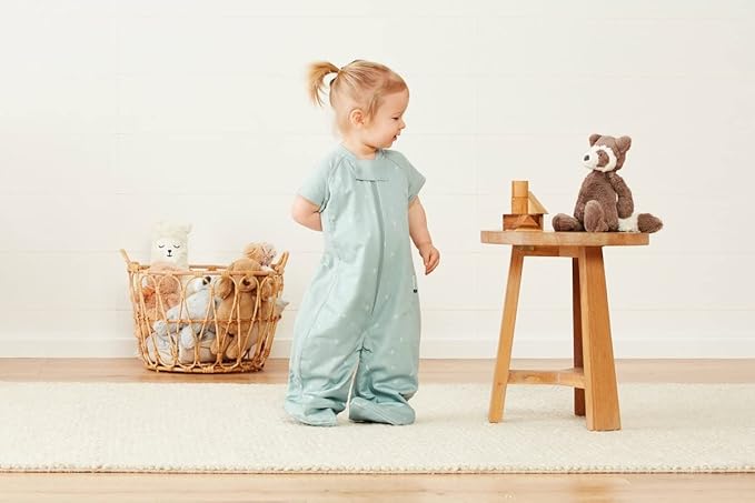 ergoPouch Sleep Suit Bag 1.0 TOG – Baby Sleep Sack & Wearable Blanket, 2-in-1 Convertible Sack to Suit with Legs for Safe Movement, Regulates Temperature Overnight, Unisex (8-24 Months, Sage)
