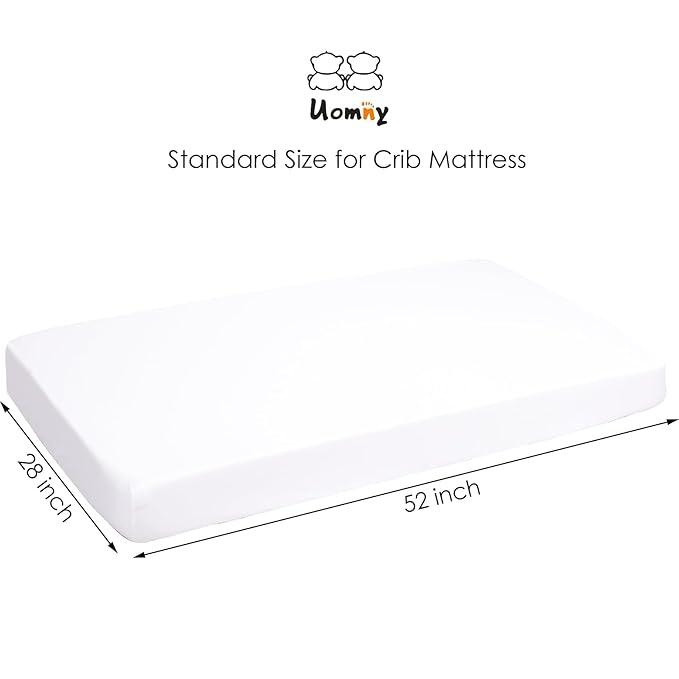 UOMNY Crib Sheet White Fitted Crib Sheets Baby Sheet for Standard Crib and Toddler Mattresses Nursery Bedding Sheet Crib Mattress Sheets for Boys and Girls 1 Pack Space Toddler Sheet