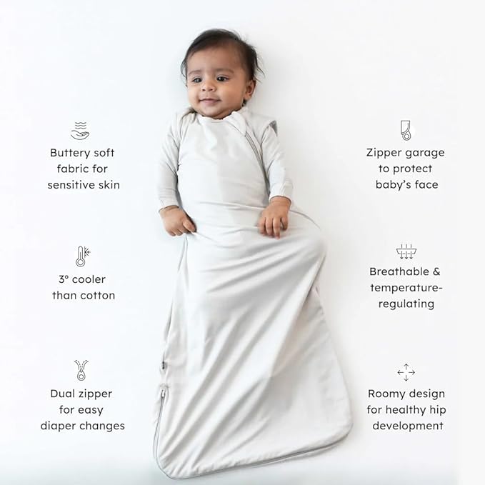KYTE BABY Unisex Sleep Bag for Babies and Toddlers, 97% Rayon Made From Bamboo, 3% Spandex, 0.5 Tog (Large, Sakura)