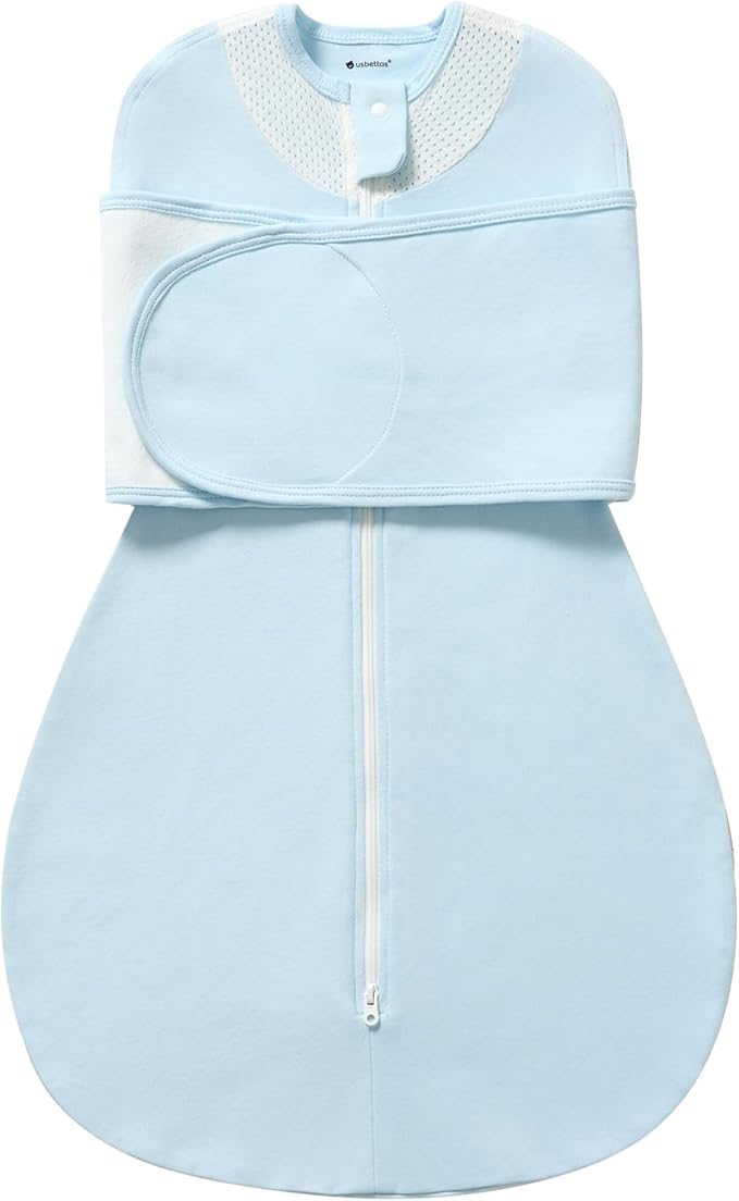 Swaddles for Newborns, Safe Sleep Swaddle Sack with Mesh Design, 100% Cotton, 3-Way Adjustable Transitional Swaddle