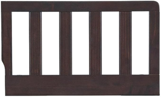 Pemberly Row Modern Wood Toddler Guard Rail in Espresso Finish