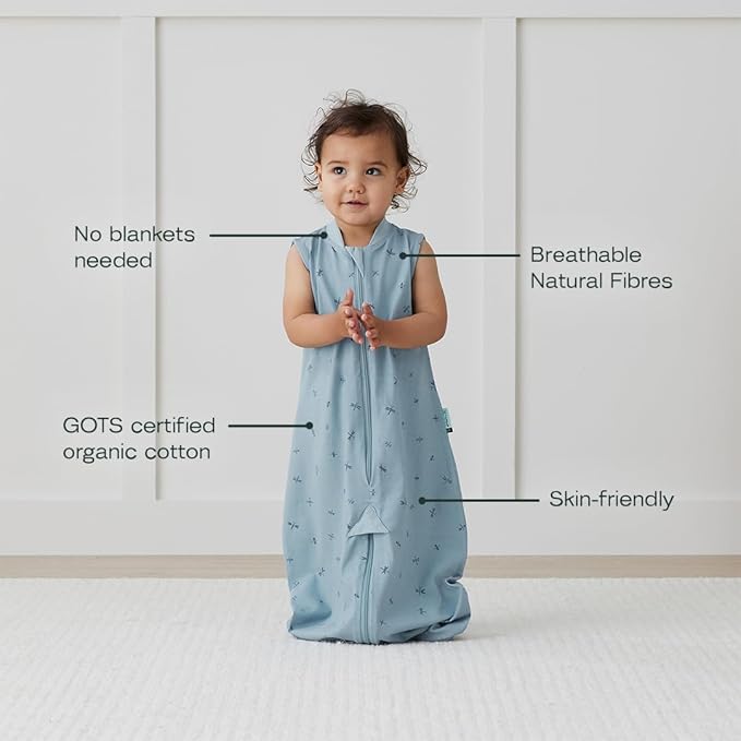 ergoPouch Sleep Suit Bag 0.2 TOG – Baby Sleep Sack & Wearable Blanket, 2-in-1 Convertible Sack to Suit with Legs for Safe Movement, Regulates Temperature Overnight, Unisex (Dragonflies, 4-6 years)