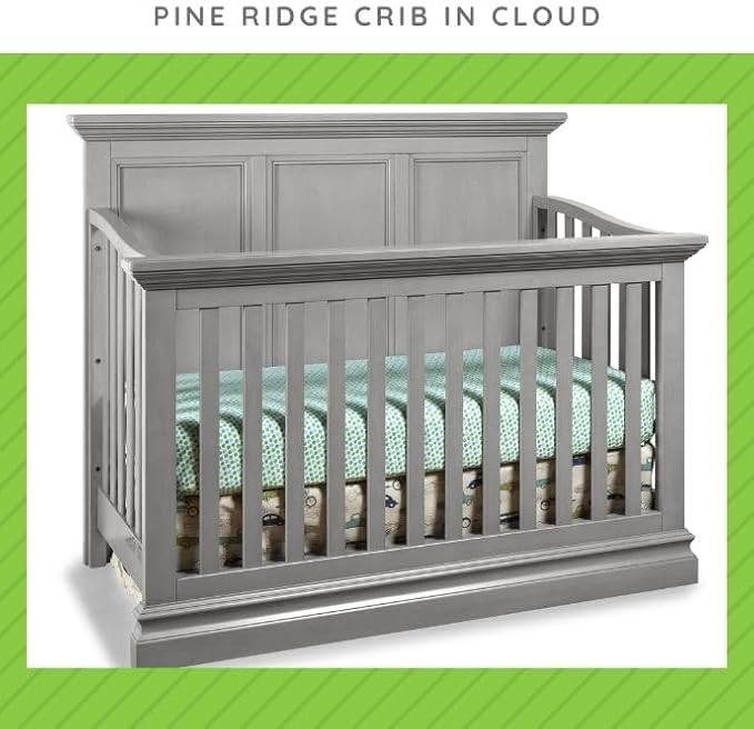 Toddler Bed Safety Guard Rail for Westwood Design Convertible Cribs - Solid Wood Rail for Convertible Crib to Toddler Bed Conversion - Safety Rails for Children's Beds (Cloud, Pine Ridge Crib)