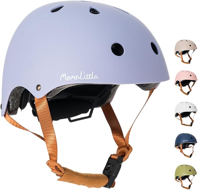 MomnLittle Kids Bike Helmet with Quick Pinch-Free Magnetic Buckle CPSC Certified Bike Helmet for Toddler Boys and Girls