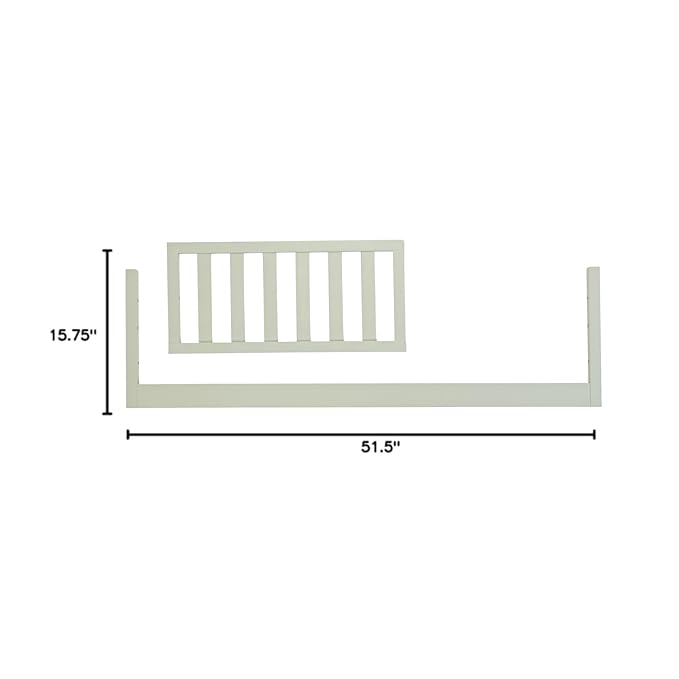 dadada Baby Toddler Bed Rail – Crib Conversion Kit for Brand Crib Models Only (Soho, Austin, Lala, Bliss & Spirit) – Solid Beechwood, Made in Italy, GREENGUARD Gold Certified (Sage)