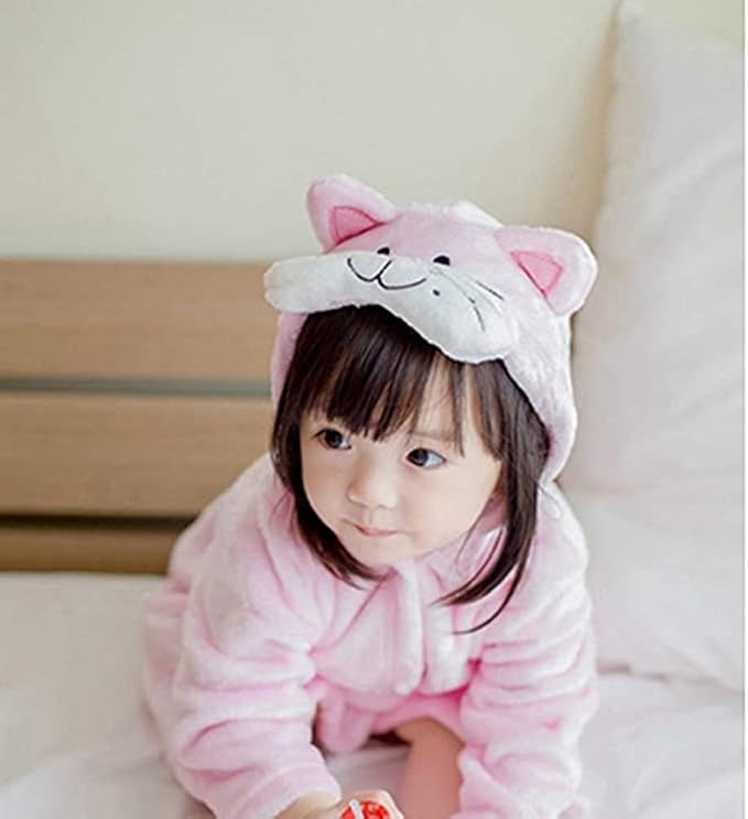 Kids Little Boys Girls Coral Fleece Bathrobe Unisex Kids Robe Pajamas Sleepwear