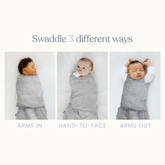 HALO 100% Cotton Sleepsack Swaddle, 3-Way Adjustable Wearable Blanket, TOG 1.5, Space, Small, 3-6 Months