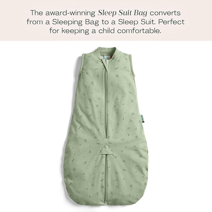 ergoPouch Sleep Suit Bag 1.0 TOG – Baby Sleep Sack & Wearable Blanket, 2-in-1 Convertible Sack to Suit with Legs for Safe Movement, Regulates Temperature Overnight, Unisex (4-6 Years, Willow)
