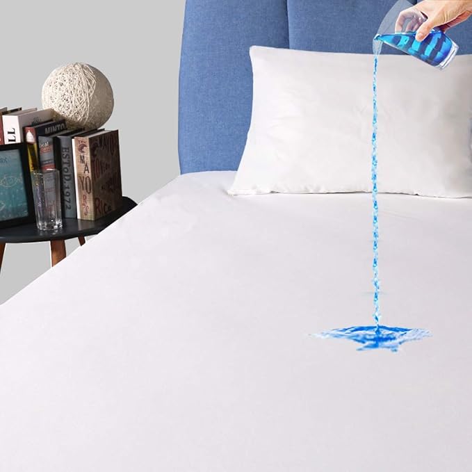Safe and Sound Waterproof Mattress Protector, 2 Pack Twin Size Premium Mattress Cover, Noiseless Breathable Soft, Fitted Deep Pocket 8-18 Inch Bed Cover, Machine Washable