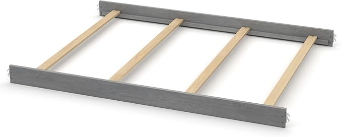 Full-Size Conversion Kit Bed Rails for Evolur Cribs - Solid Wood Crib Convertible Kit to Kids Bed - Transitional Style Rails & Easy-to-Install Child Essentials for Safety (Storm or Steel Grey)