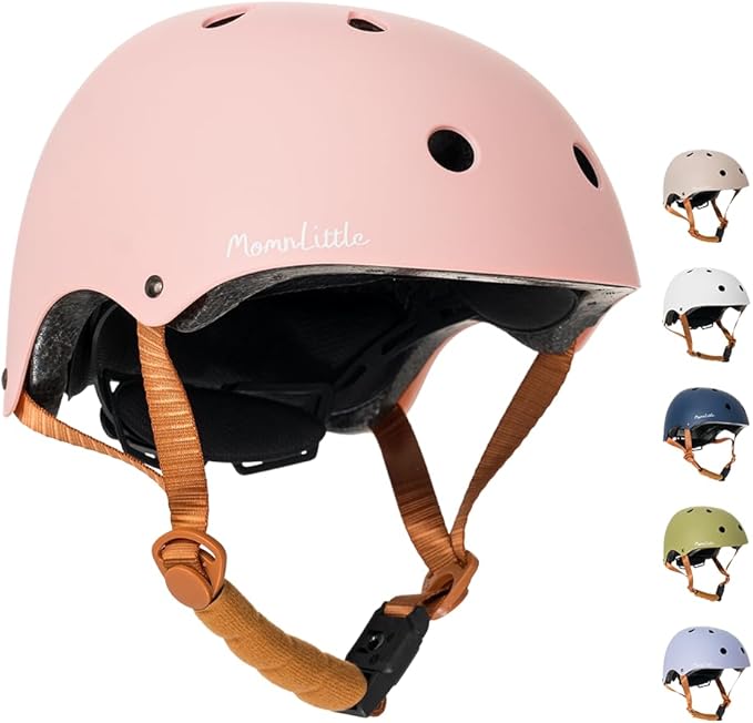 MomnLittle Kids Bike Helmet with Quick Pinch-Free Magnetic Buckle CPSC Certified Bike Helmet for Toddler Boys and Girls