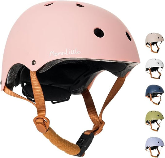 MomnLittle Kids Bike Helmet with Quick Pinch-Free Magnetic Buckle CPSC Certified Bike Helmet for Toddler Boys and Girls