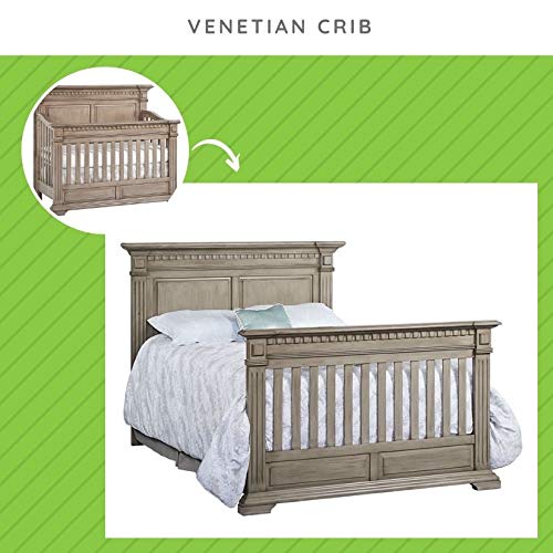 Full-Size Conversion Kit Bed Rails for Kingsley & Centennial Convertible Cribs - Solid Wood Rail - Toddler and Adult Bed Rail for Full-Size Beds - Essential Nursery & Baby Furniture (Unfinished)
