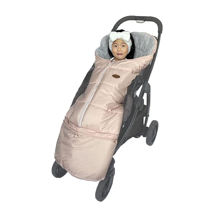 CozyMe Waterproof Winter Comfortable Thick Coral Fleece Universal Stroller Footmuff,Length Adjustable Good for All Toddler,Anti-Kicking, Anti-Slipy Baby Stroller Bunting Bag 0-5T