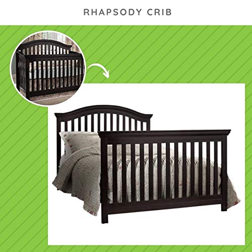 Full-Size Conversion Kit Bed Rails for Kingsley & Centennial Convertible Cribs - Solid Wood - Toddler and Adult Bed Rail for Full-Size Beds - Essential Nursery & Baby Furniture (Espresso)