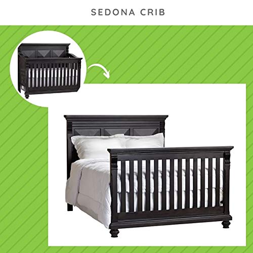 Full-Size Conversion Kit Bed Rails for Kingsley & Centennial Convertible Cribs - Solid Wood Rail - Toddler and Adult Bed Rail for Full-Size Beds - Essential Nursery & Baby Furniture (Bittersweet)