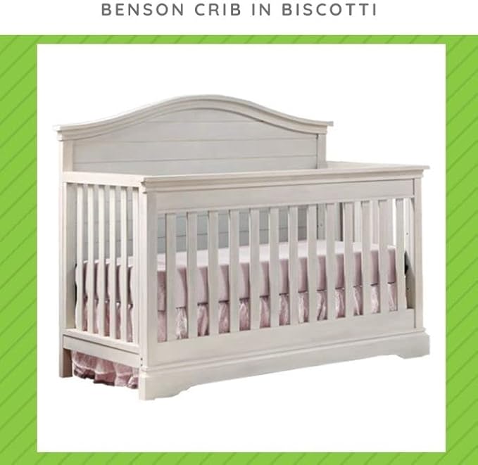 Toddler Bed Safety Guard Rail for Dolce Babi Convertible Cribs - Solid Wood Rail for Convertible Crib to Toddler Bed Conversion - Safety Bed Rail for Children (Biscotti)