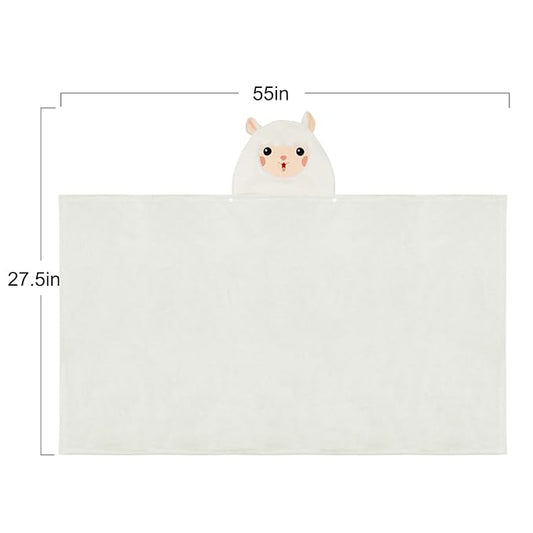 ROMASA Baby Bath Towel Ultra Soft Hooded Towel Highly Absorbent Bathrobe Blanket Toddlers Shower Gifts for Boys Girls-27.5" x 55" (White)