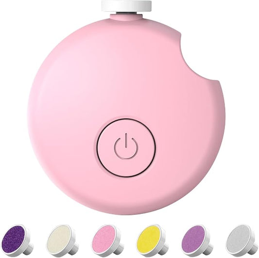 Baby Nail Trimmer Electric,Tinabless Baby Nail Clipper, 6 in 1 Baby Nail File,Nail File Baby Grooming Kit Manicure Set for Toddler or Adults(Pink)