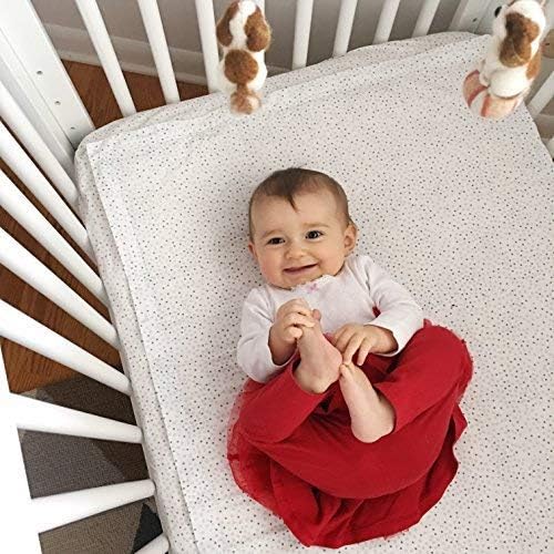 QuickZip Crib Extra Zip-On Sheet (SecureFit Wraparound Base Not Included) - Faster, Safer, Easier Baby Crib Sheets - White 100% Cotton - Fits All Standard Crib Mattresses