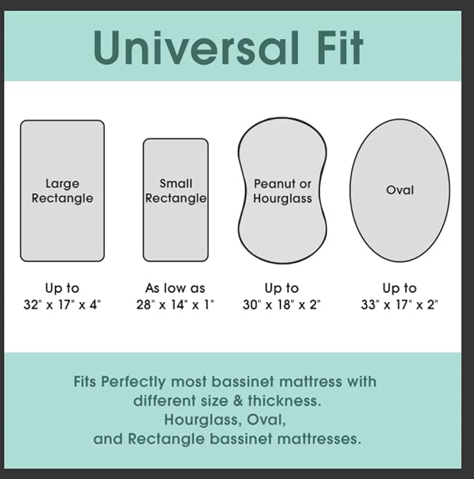 Stretch Fitted Bassinet Sheet Set BROLEX 2 Pack Cradle Sheets for Bassinet Pad/Mattress,Unisex Boys Girls,Ultra Soft,Elephant Whale